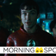 Ezra Miller as two incarnations of Barry Allen, and Sasha Calle's Supergirl, as seen in the teaser trailer for The Flash.